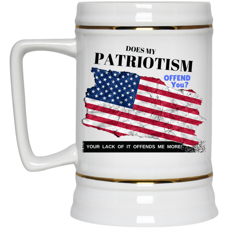 Patriotism Beer Stein - 22 oz